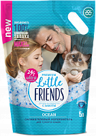 Little Friends Premium Ocean Силикагелевый наполнитель с ароматом океанической свежести, 5 л